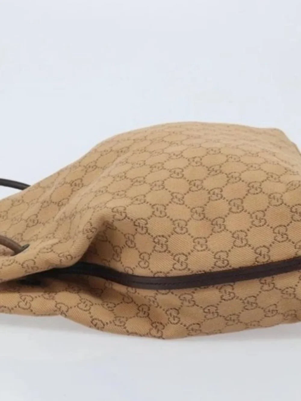 GUCCI GG Canvas Shoulder Bag Brown 101341 Auth mr2214